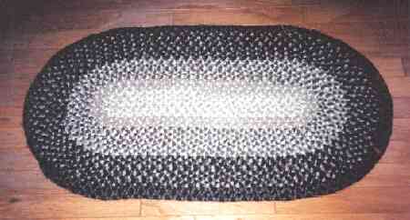 spiral braided Karakul wool rug